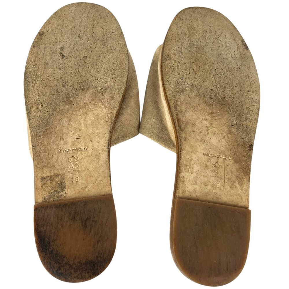Paloma Barceló Emilie Suede Slide Sandals in Nude Jute Size US 5 ½ or 6 EU 36 - Picture 9 of 11